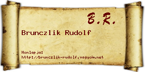 Brunczlik Rudolf névjegykártya