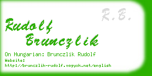 rudolf brunczlik business card
